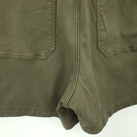 Spanx Pull On Stretch Twill Midi Shorts XL Pine Green - Picture 14 of 16